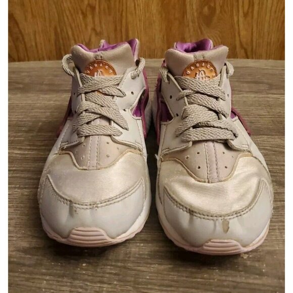 Nike Air Huarache Run Athletic Shoes Youth Size 1Y Gray Purple - Picture 2 of 12